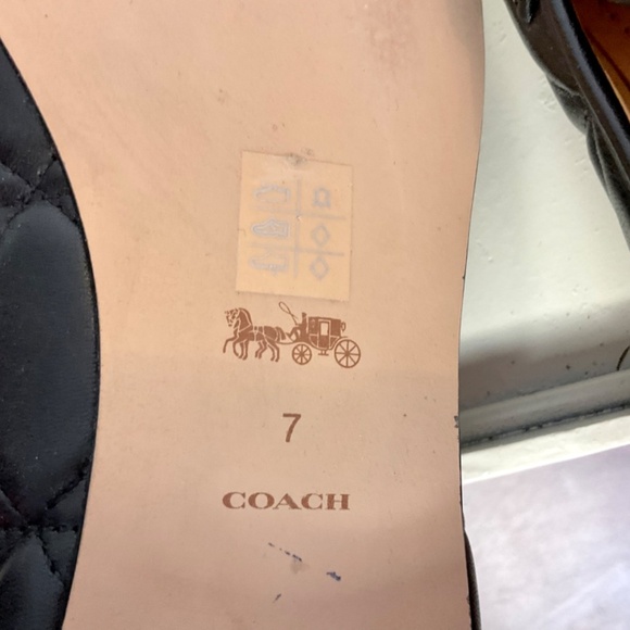 COACH HEIDI Black Quilted Dressy Comfort Leather Loafer Size 7 - Picture 12 of 14